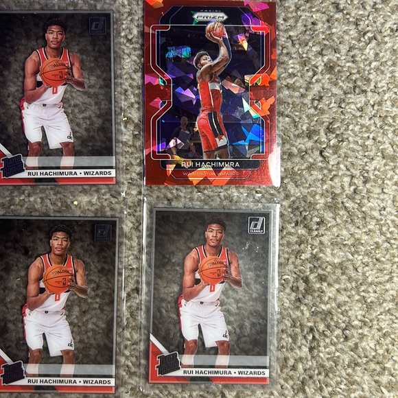 Rui Hachimura Los Angeles Lakers Panini Prizm Clearly Rookie Card #58, #88, #569 - Picture 3 of 6